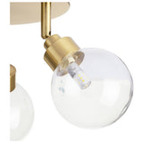 Argos Home brass ceiling spotlight with three glass globes - British product