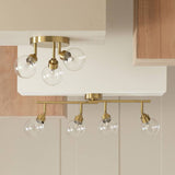 Argos Home brass ceiling spotlight with three glass globes - British product