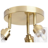 Argos Home brass ceiling spotlight with three glass globes - British product