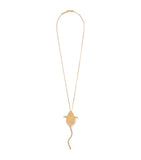 LOEWE Mouse Pendant Necklace in gold-tone brass, UK version