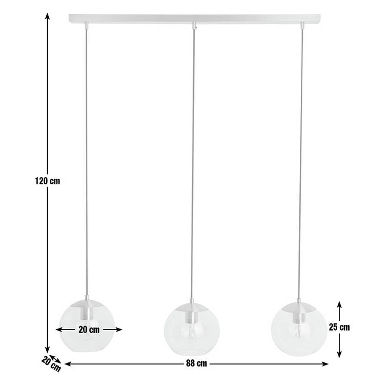 Habitat Coleman brass 3 light pendant light, UK version