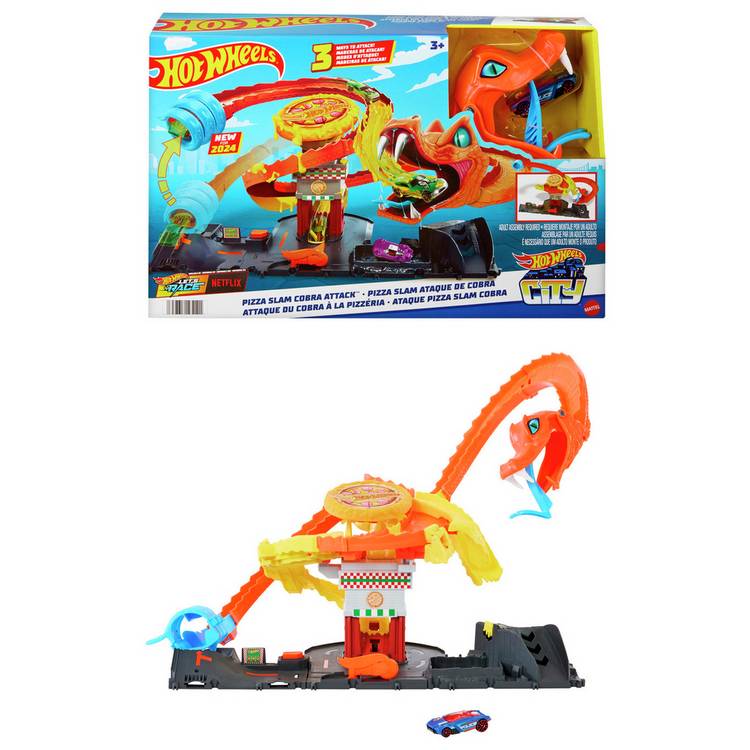 Hot Wheels City Cobra Pizza Shop racing playset, imported from the UK