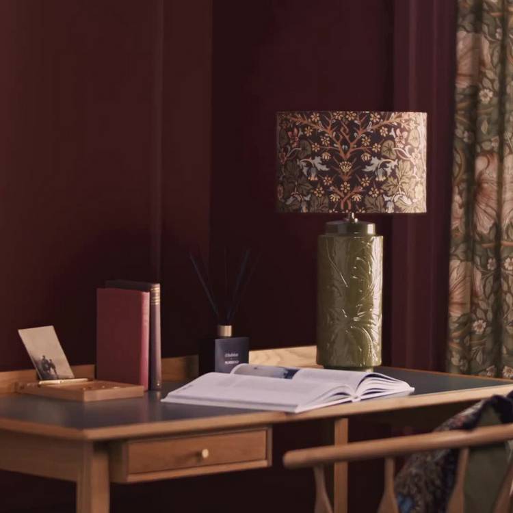 Habitat Blackthorn Green ceramic lamp - British product