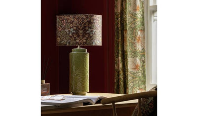 Argos Habitat x Morris & Co. Blackthorn Green Ceramic Table Lamp, H53 x W30cm- Buy online at McGrocer