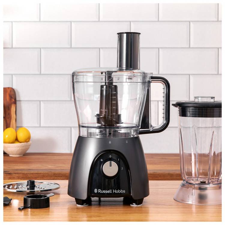 Russell Hobbs Desire Charcoal 2-in-1 food processor blender - British product