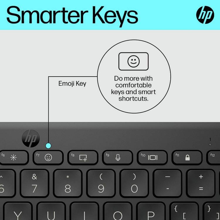 HP 350 compact Bluetooth keyboard black, imported from the UK