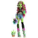 Monster High Venus McFlytrap doll with pet cat and accessories, UK version