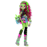Monster High Venus McFlytrap doll with pet cat and accessories, UK version