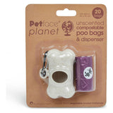 Petface dog compostable poop bags and dispenser 220 bags - British product