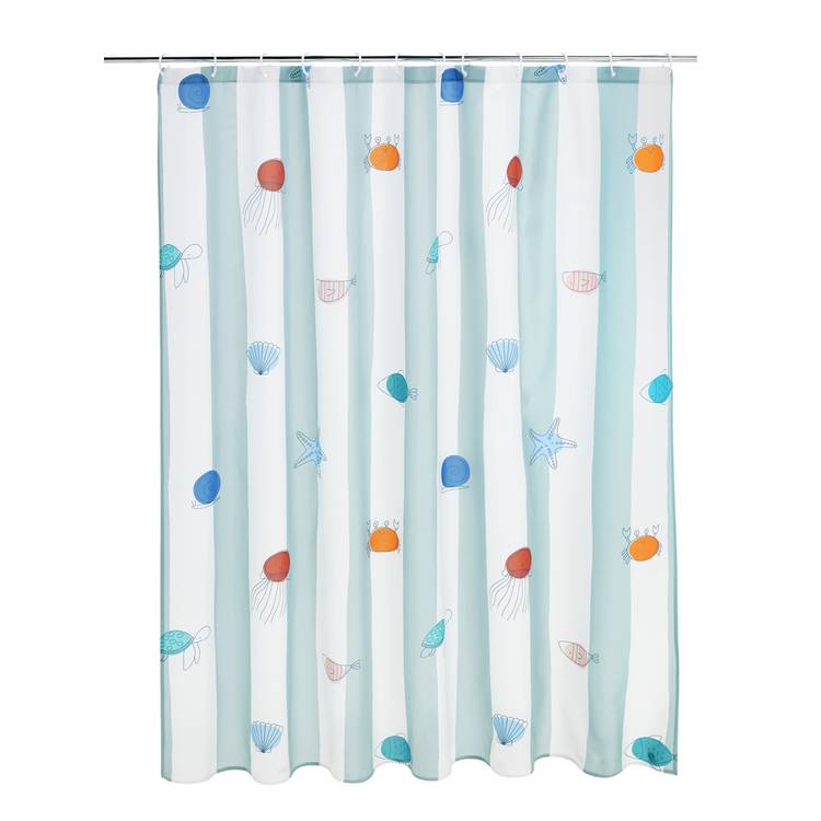 Argos Home under the sea shower curtain multicoloured 180x180cm, imported from the UK