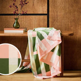 Argos Habitat Knitted Throw - Pink & Green - 125x150cm- Buy online at McGrocer