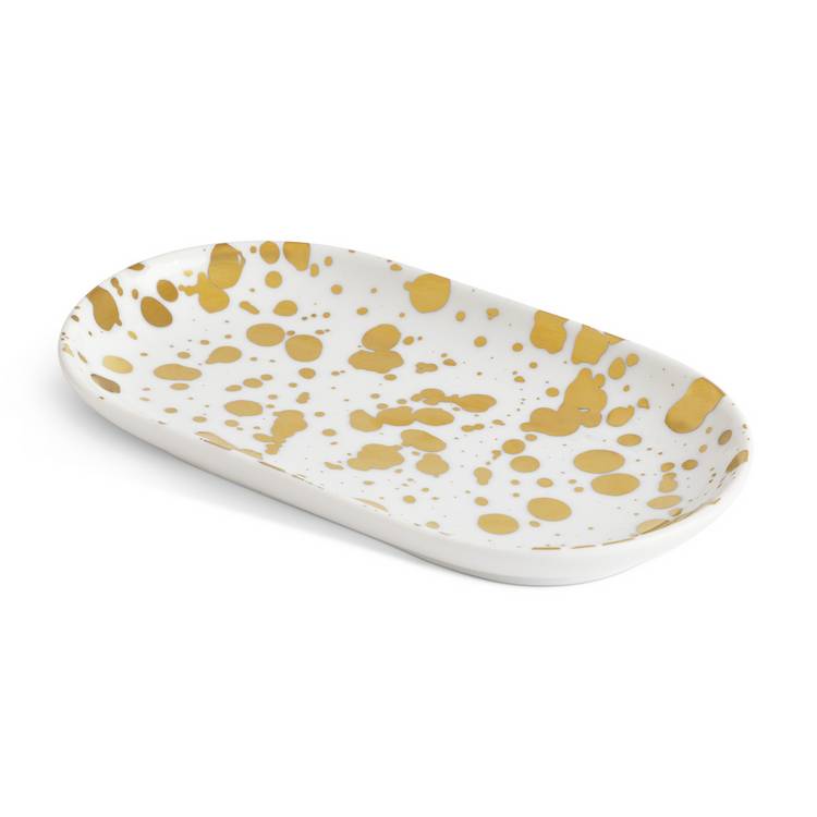Habitat 60 Gold Edit porcelain cake plates set - British brand