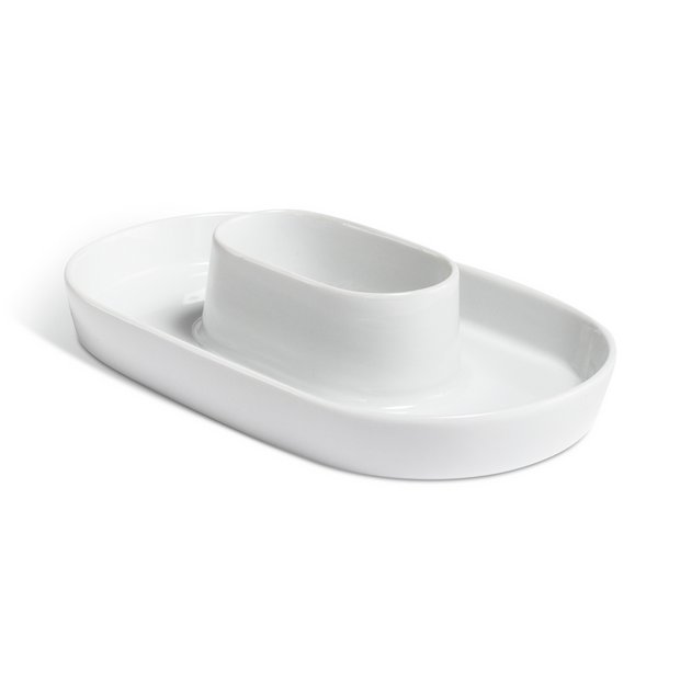 Sebastian Conran porcelain olive bowl white 20.9cm - British product