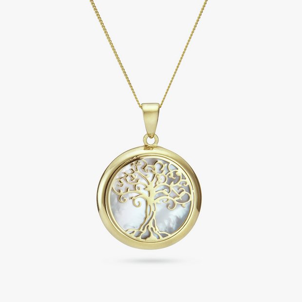 Revere 9ct gold mother of pearl necklace, imported from the UK