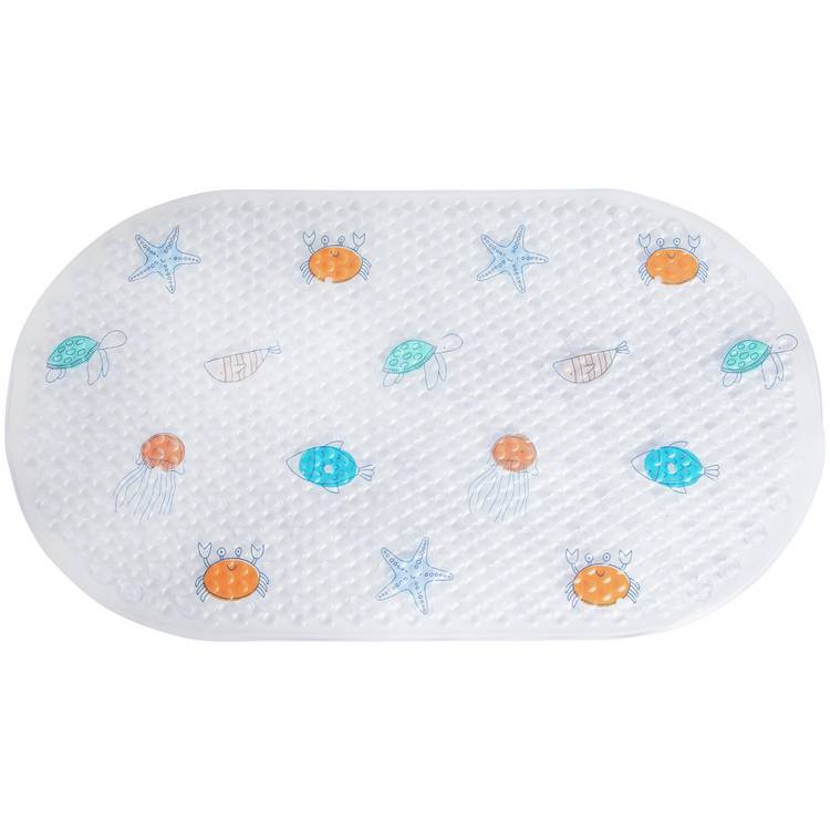 Argos Home non-slip bath mat under the sea clear, imported from the UK