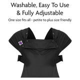 Izmi Essentials baby carrier black, imported from the UK