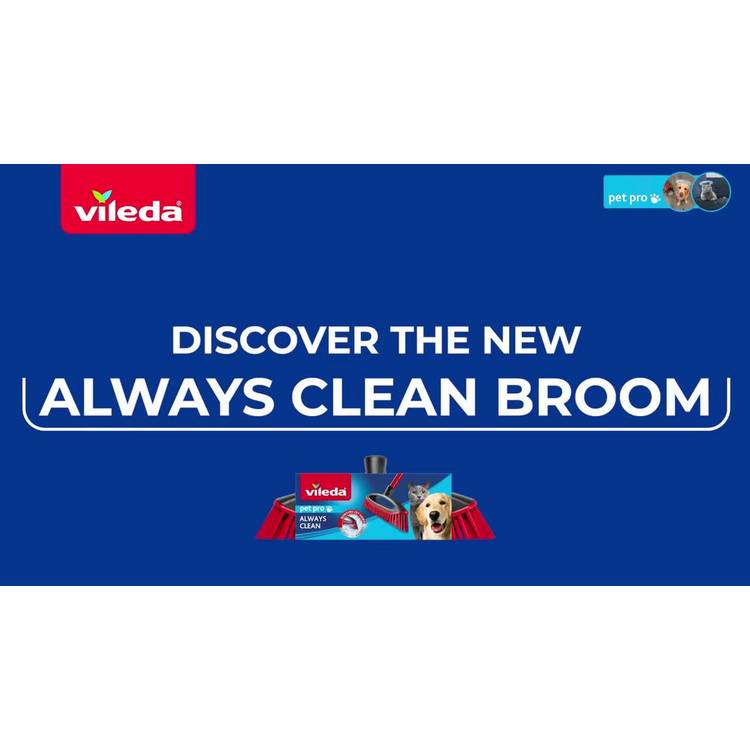 Vileda Pet Pro Rubber Broom bundle for pet hair, UK version