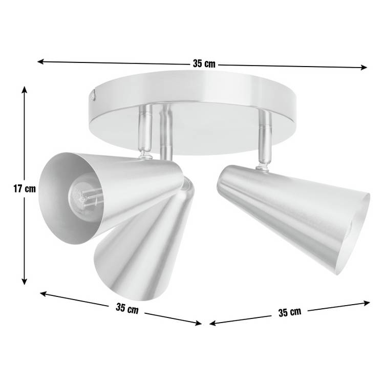 Argos Home brass spotlight plate 3 lights 35cm (British brand)