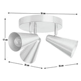 Argos Home brass spotlight plate 3 lights 35cm (British brand)