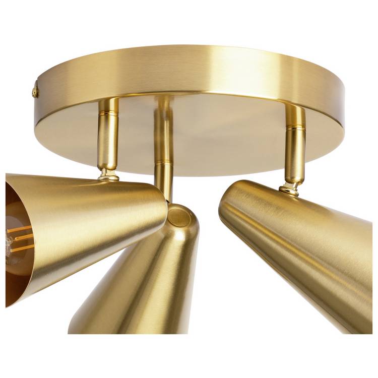 Argos Home brass spotlight plate 3 lights 35cm (British brand)
