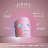 Sensse professional LED light therapy facial mask, imported from the UK