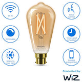 Philips smart LED filament bulb ST64 B22, imported from the UK