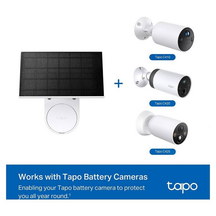 TP-Link Tapo A201 solar panel for outdoor battery cameras, imported from the UK