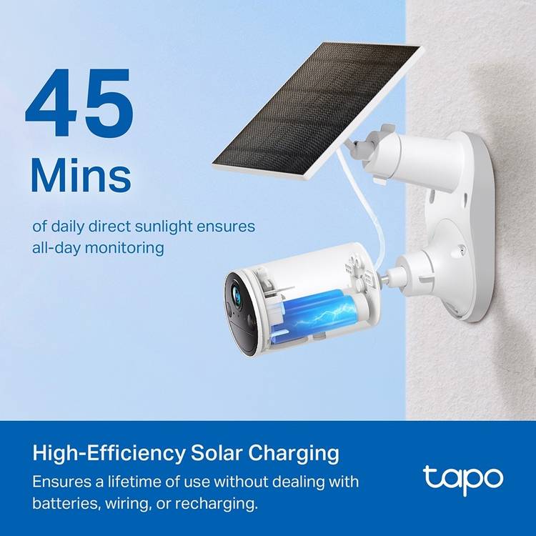 TP-Link Tapo A201 solar panel for outdoor battery cameras, imported from the UK
