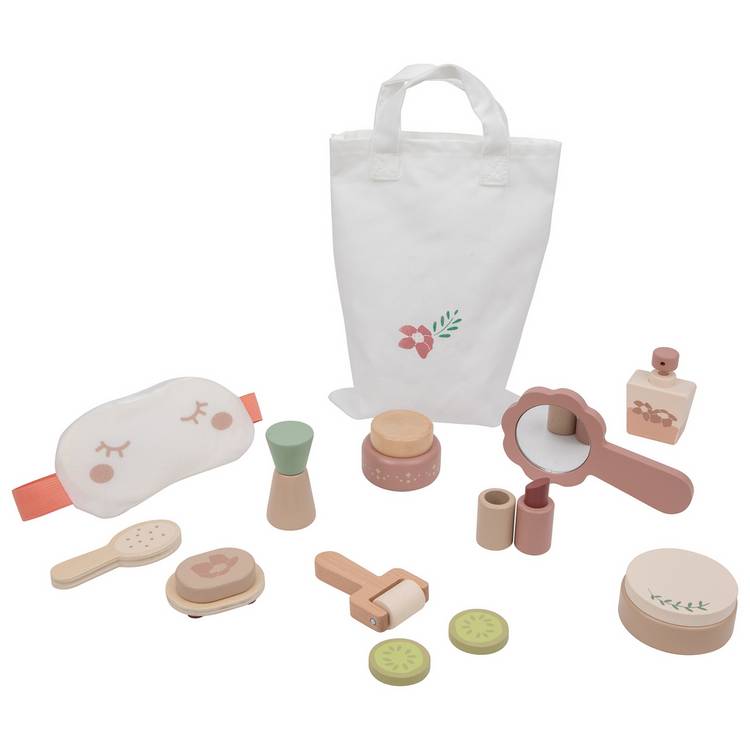 Chad Valley wooden toy spa kit, imported from the UK