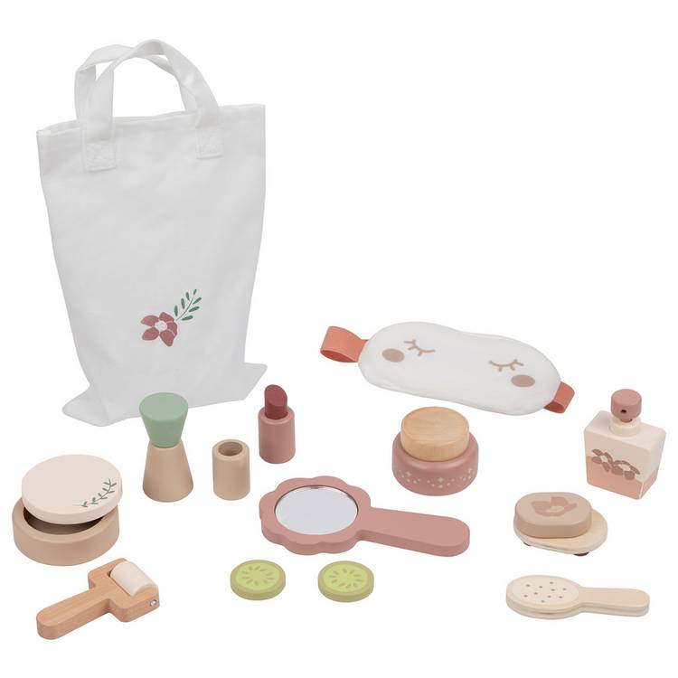 Chad Valley wooden toy spa kit, imported from the UK