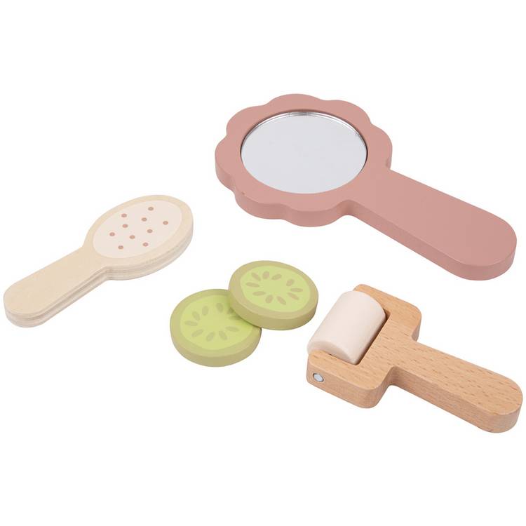 Chad Valley wooden toy spa kit, imported from the UK