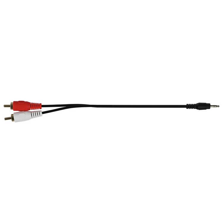 3.5mm to stereo RCA cable black 1m - British product