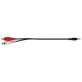 3.5mm to stereo RCA cable black 1m - British product