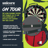 Unicorn On Tour darts bag and oche set, UK version