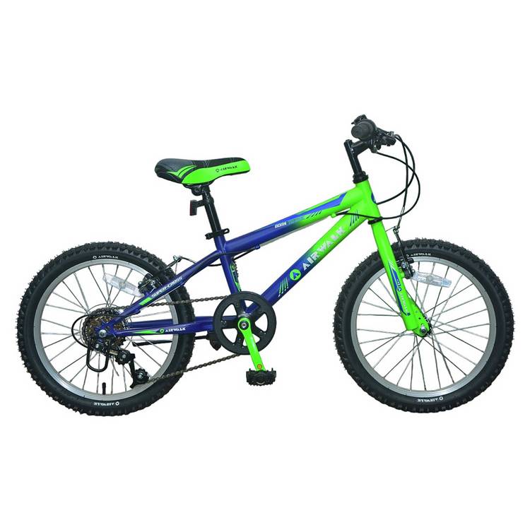 Airwalk kids mountain bike green 18 inch, imported from the UK