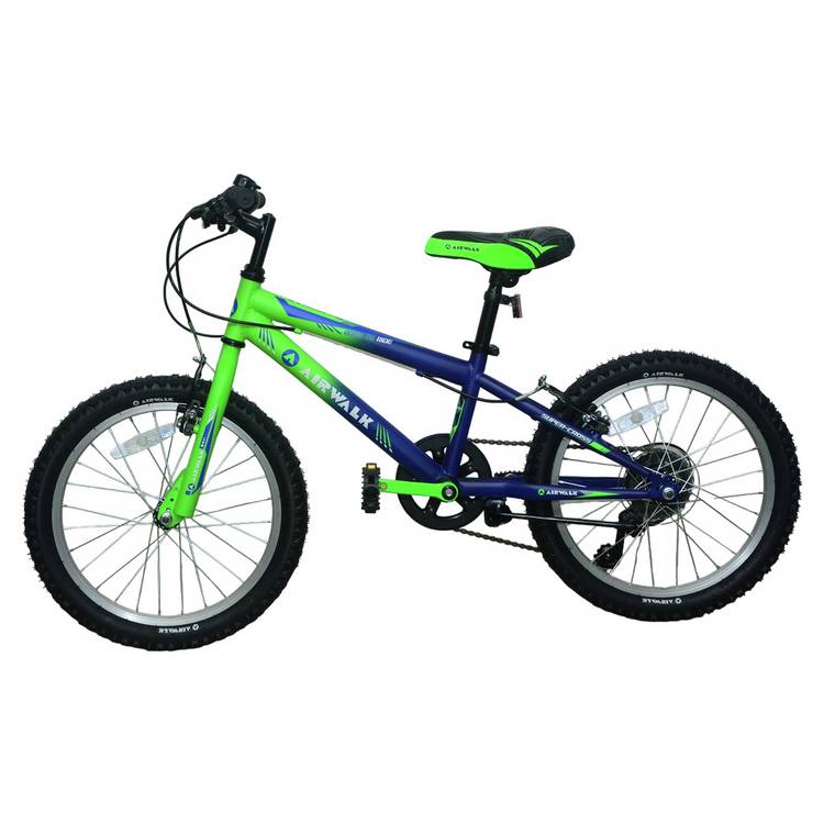 Airwalk kids mountain bike green 18 inch, imported from the UK