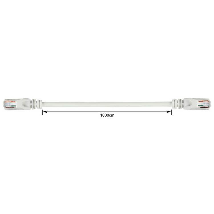 White 10m Ethernet cable (British brand)