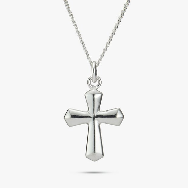 Revere sterling silver cross pendant necklace 46cm, UK version