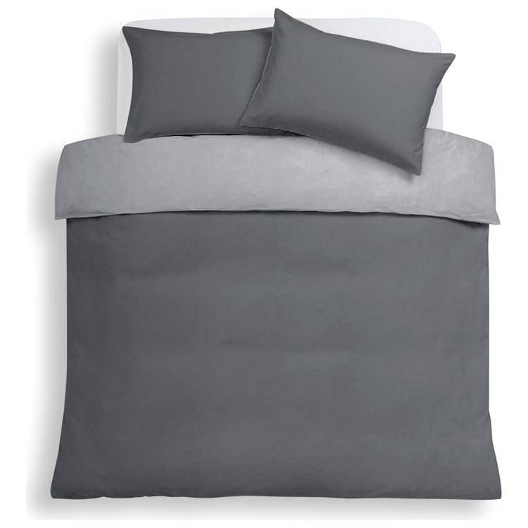 Habitat cord charcoal bedding set single - British product