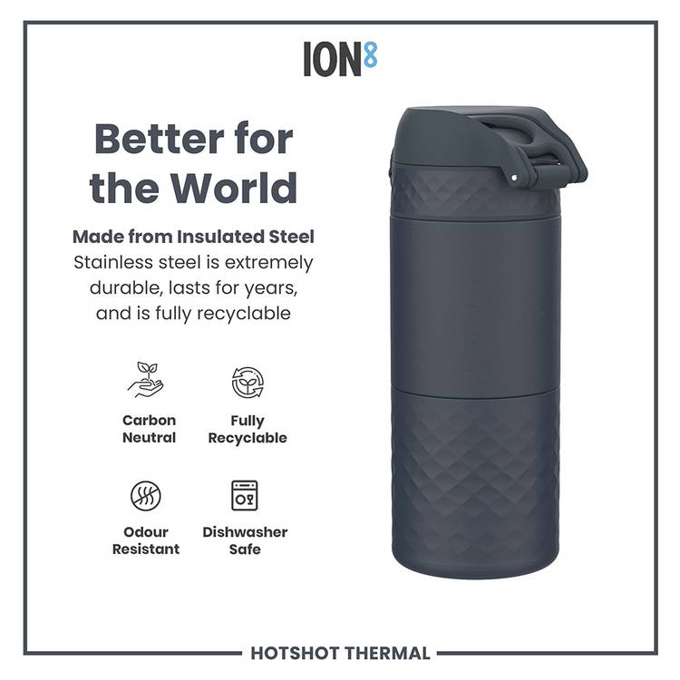 Ion8 travel mug Blue 360ml coffee cup (British brand)
