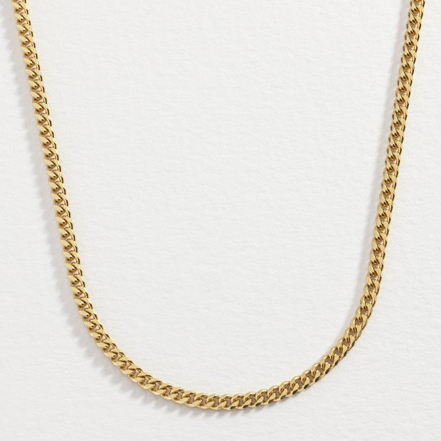 Revere men's 9ct gold plated chain necklace 18 inch - British product