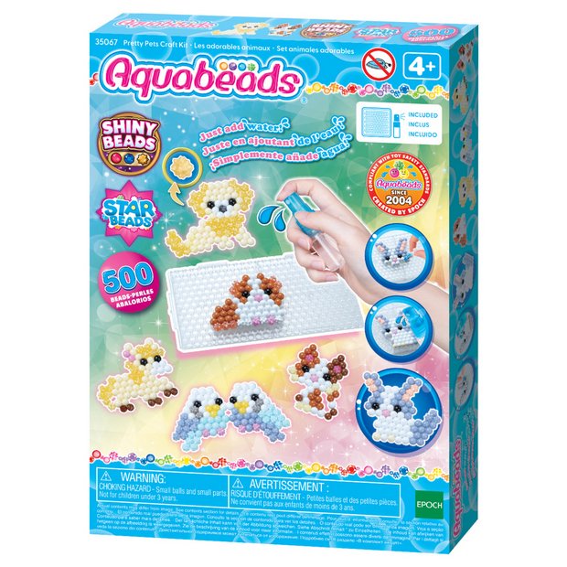 Aquabeads Pretty Pets bead craft kit 500 beads - British product