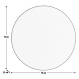 Home Essentials black round wall mirror 70cm, UK version