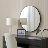 Home Essentials black round wall mirror 70cm, UK version
