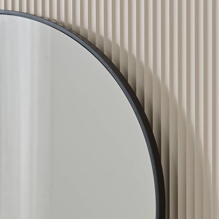 Home Essentials black round wall mirror 70cm, UK version