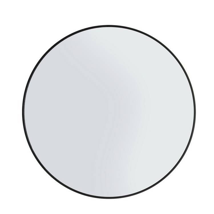 Home Essentials black round wall mirror 70cm, UK version