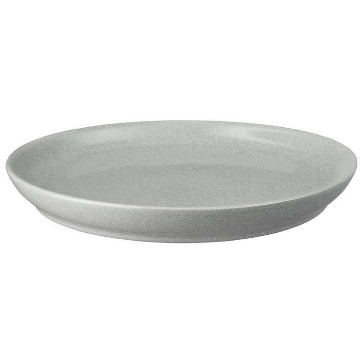 Denby 12 piece stoneware dinner set light grey - British product