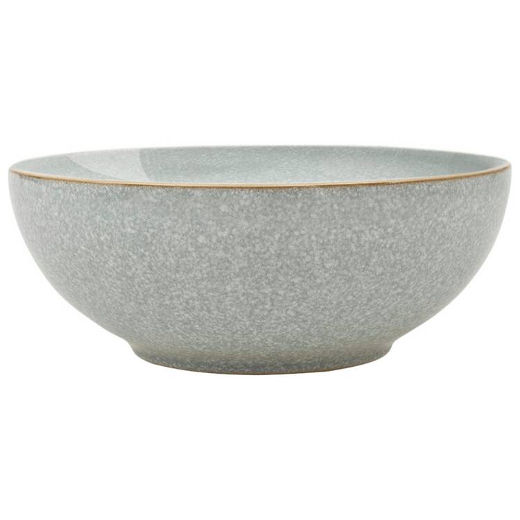 Denby 12 piece stoneware dinner set light grey - British product