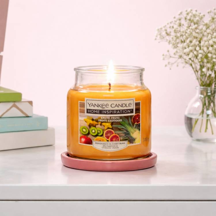Yankee Candle medium scented candle Exotic Fruits, imported from the UK