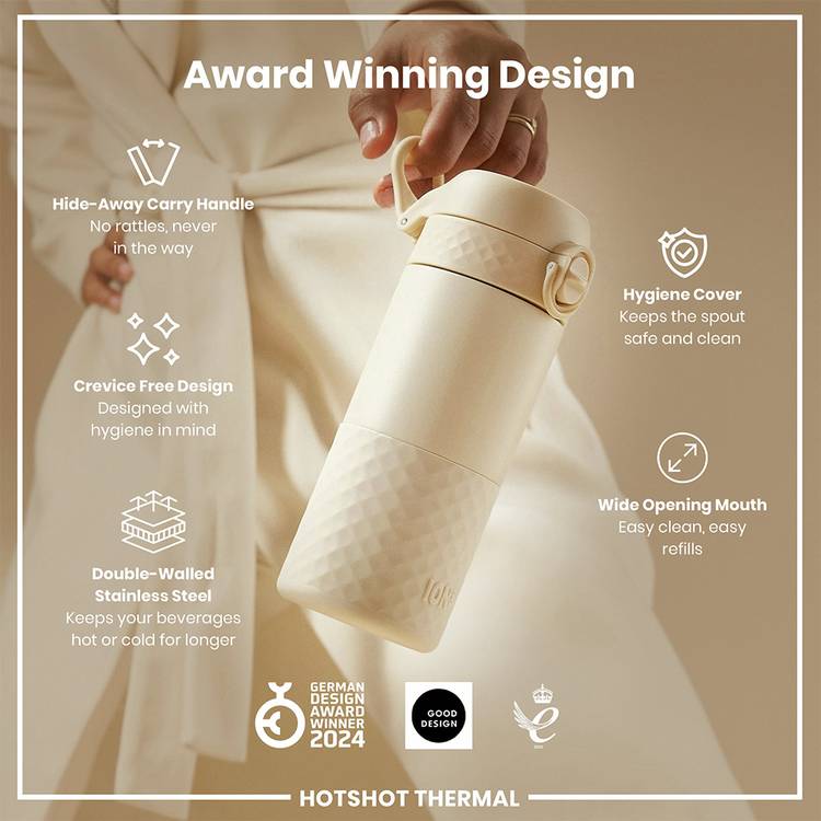 Ion8 cream coffee cup 360ml, UK version